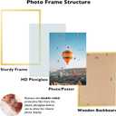JCJMY 16x23 Picture Frame Gold for Poster Photo Picture, Horizontal and Vertical Formats for Wall Hanging, 16 x 23 Wall Gallery Poster Photo Frame for 16 by 23 Photos Posters, Gold