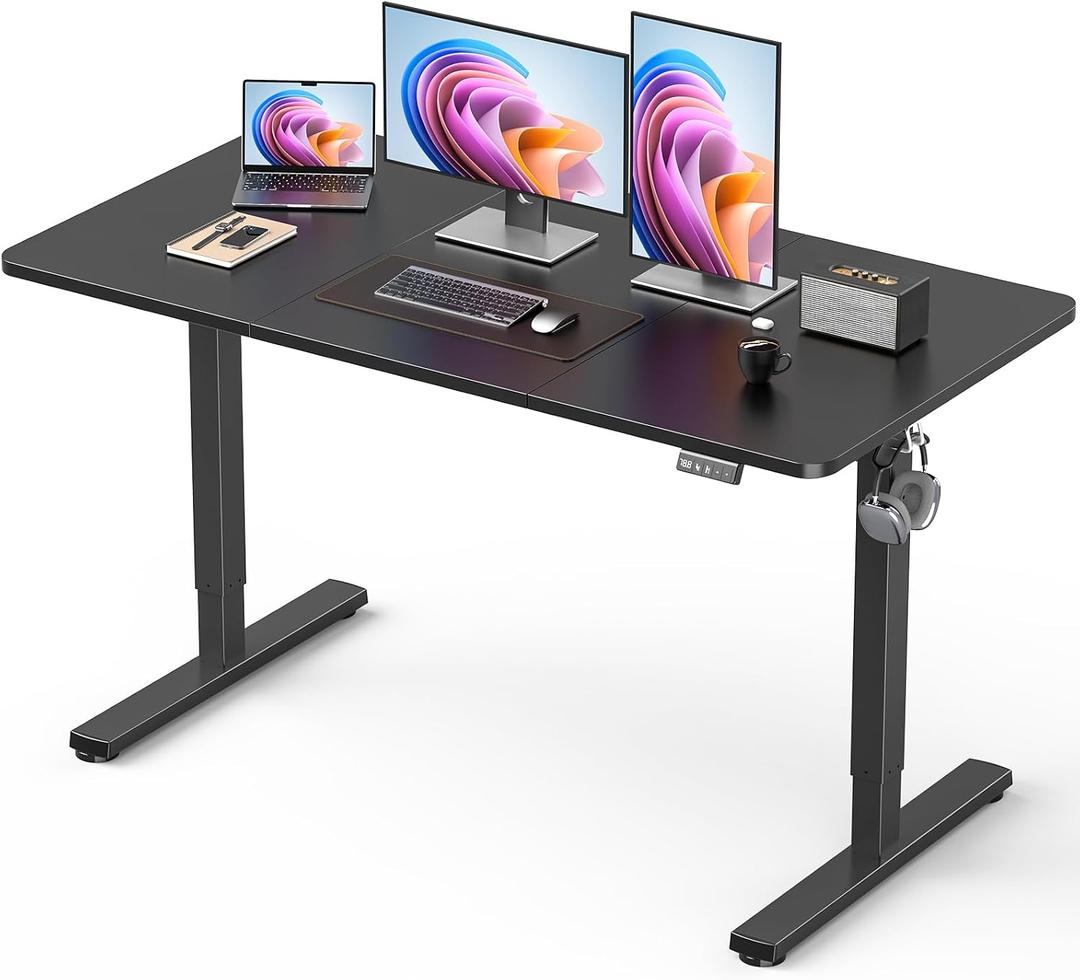 48" Large Electric Standing Desk Adjustable Height for Home Office, 48 x 24 Inch