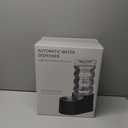 RIZZARI Large Water Dispenser for Dogs: 8L Gravity White Automatic Stainless Steel Waterer - 100% BPA Free - Raised Pet Feeder for Pet Dogs Indoor/Outdoor (Pearl)