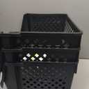 Large Stackable Storage Bins Open Front for Pantry Storage, 3 Pack - Black