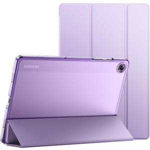 JETech Case for Samsung Galaxy Tab A9+ / A9 Plus 11-Inch 2023, Slim Translucent Back Tri-Fold Folio Stand Protective Tablet Cover, Auto Wake/Sleep (Light Purple)