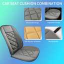 Chezope Car Seat Cushion with Back Support Pillow, Car Seat Cushion for Long Driving, Breathable Car Seat Protector, 1.2'' Thick Memory Foam Design for Pain Relief, Seat Pad for Car SUV Truck (Grey)