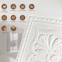 Ceiling Tiles, Ceiling Tiles Peel and Stick Foam, 16 Pcs, Covered 21 Sq.Ft, 3D Wall Panels Peel and Stick, Easy to Use and Cut for Ceiling and Interior Wall Decor, Plain White13.8 x 13.8 inch