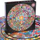 Bgraamiens Puzzle-Aztec Totem-1000 Pieces Round Puzzle Color Challenge Jigsaw Puzzles for Adults (Aztec Totem)