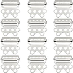 12 PCS Alloy Slider Buckles, 25mm Tri-glide Buckles Webbing with Gears, 6-Hole Adjustable Strap Release Buckle Craft Accessories for Clothes Shoes Bags