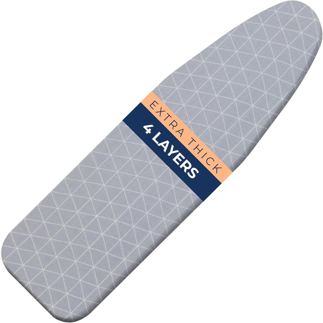 Tabletop Ironing Board Cover and Pad, 12 X 30 Fits Small,Table Top and Mini Boards, Extra Thick Heavy Duty Padded with Extra White Superior Felt, Scorch and Stain Resistant with Elasticized Edges