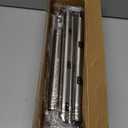 Silver Long Curtain Rod Tension Shower Curtain Rods 30 to 120 inch Adjustable Heavy Duty Rods for Bathroom Windows Outdoor Spliced Telescopic Design No Drill No Slip Stainless Steel