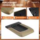 Youxmoto Center Console Lid Armrest Cover Fit for Chevy Silverado 1500 2500 3500 HD 2001-2006; Avalanche/Tahoe/Suburban; Fit for GMC Sierra Yukon/for Escalade; Beige Fits 19127364, 19127366