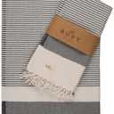 Ruvy Home Basics 2 Pack Turkish Beach Towels – Oversized Quick-Dry Bath Towels (40 x 72 Inches) – 100% Cotton Large Towels for Pool, Yoga, Travel, Camping Essentials, and Bathroom Decor - Black