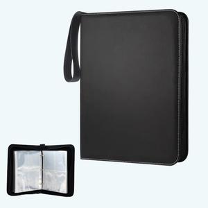 GSRYPC Trading Card Binder4-Pocket Card Book Holder50 Removable Sleeves,400 Card Collection Binder Album Compatible with Pokemon, TGC,MTG, Baseball Cards, Yugioh(red+white))