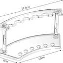 Plastic Pen Holder Display Stand, Set of 8 - 6-Slots Eyebrow Pen Stand, Makeup Brush Rack Organizer, Durable Acrylic for Home Office and Store Use (Clear)