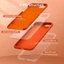 Miracase Ultra Slim Designed for iPhone SE 2022(3rd Gen)/iPhone SE 2020(2nd Gen)/iPhone 7/iPhone 8 Case with Screen Protector, Multi-Color Silicone Shockproof Phone Case(Orange)