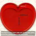 4 x Silicone Heart Shaped Cake Pans, Nonstick Heart Cake Mold, Heart Shaped Baking Pans for Cakes and Brownies, Easy Clean, Freezer, Microwave and Oven Safe (Z-A)