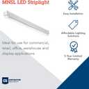 Lithonia Lighting 1 Light LED Strip Light, 2 Foot LED Ceiling Lighting Fixture, 1250 Lumens, 4000K, 80CRI, 11W, Kitchen and Garage Use (MNSL L23 1LL MVOLT 40K 80CRI M6)