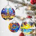 Christmas Ornaments: Stained Glass Ornament, Christmas Tree Ornament, Hanging Ornaments for Home Decor & Xmas Tree Decorations  Exquisite Holiday Decor, Gifts & Holiday Present - Eiffel Tower