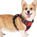 rabbitgoo Dog Harness Small Sized, No Pull Pet Harness with 3 Buckles, Adjustable Soft Padded Vest with Control Handle, Walking Reflective Pet Vest for Small Dogs, Red, S