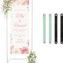 Easel Stand for Wedding Sign Holder Metal Welcome Poster Stands Wedding Seating Chart Stand Backdrop Stand Floral Ceremony Easel for Display in White