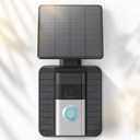Doorbell Solar Charger Compatible for Ring Video Doorbell 3/3 Plus/4/Battery Doorbell Plus/Battery Doorbell Pro(2-Prong Port), QIBOX 2.9W Adjustable Efficient Solar Panel Mount for Doorbell Camera