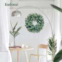 22 Inch Eucalyptus Wreath with Olive Leaves and Berries All Year Round, Handmade Green Spring Summer Wreaths for Front Door Indoor Outdoor Wedding Holiday