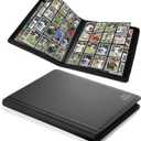 1024 Capacity Trading Card Binder, Premium Card Binder 16 Pocket, Sturdy Card Collection Album, Archival Quality Protection & Anti-Slip Spine for TCG, MTG, Sports Cards (Black)