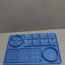 Slow Feeder Bowl, Silicone Lick Mat with Suction Cups for Dog Cat, Snuffle Mat for Pet Smell Training, Puzzle Toys for Bored Puppy, Interactive Sniff Mat for Slow Eating and Keep Busy, Blue