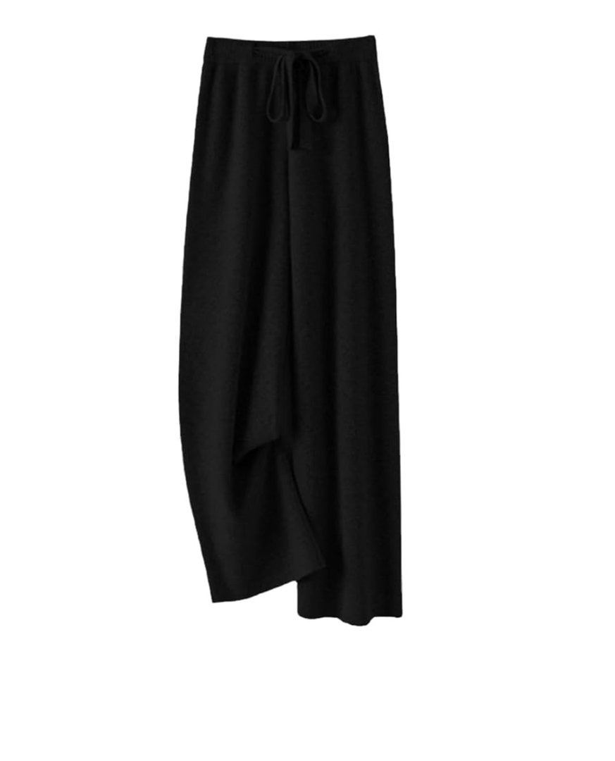 BTFBM Womens Wide Leg Sweatpants Casual Loose Solid Black Pants Comfy Lounge Joggers Baggy Sweatpants Pockets  Female M