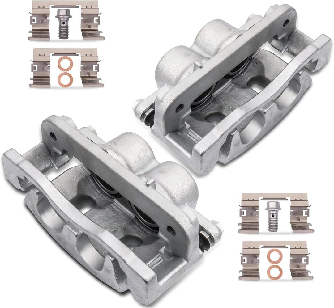 2PCS Front Disc Brake Caliper Assembly w/Bracket Compatible for Chevy Avalanche Silverado 1500 Suburban Tahoe Express/GMC Sierra 1500 Yukon XL/Cadillac Escalade ESV EXT 18-B4918A 18-B4919A 2PCS Front Disc Brake Caliper Assembly w/Bracket Compatible for Chevy Avalanche Silverado 1500 Suburban Tahoe Express/GMC Sierra 1500 Yukon XL/Cadillac Escalade ESV EXT 18-B4918A 18-B4919A