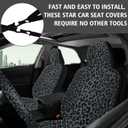 15 Pcs Black Leopard Print Printing Car Steering Wheel Cover Center Console Armrest Pad Headrest Seat Belt Cover Handbrake Cover Keychain Coaster Full Set Car SUV