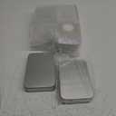 8 Pack Empty Metal Tins Box with Lid - Cookie Tins Silver Metal Rectangular Tin Box Lids for Treats, Gifts, Favors, Candle and Crafts (6.2 x 4.3 x 1.4 Inches)