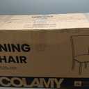 COLAMY Upholstered Parsons Dining Chairs Set of 2, Fabric Dining Room Kitchen Side Chair with Nailhead Trim and Wood Legs - Boho