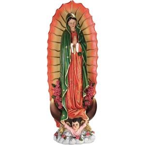 Design Toscano Virgin of Guadalupe Religious Indoor/Outdoor Garden Decor Statue, Medium 23 Inch Tall, Cast Stone Resin, Full Color Painted Finish