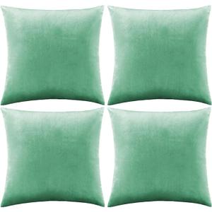 GIGIZAZA Black Velvet Decorative Throw Pillow Covers Cushion Cover Set of 4 Yellow Luxury Pillow Cases for Sofa (18x18inch(45x45cm)-4pcs, Black) GIGIZAZA Black Velvet Decorative Throw Pillow Covers Cushion Cover Set of 4 Yellow Luxury Pillow Cases for Sofa (18x18inch(45x45cm)-4pcs, Black)