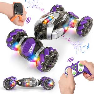 Nicella Gesture Sensing RC Stunt Car, Remote Control Cars Transformer Toys for Age 5-7 6-12 8 9 10 11 Yr Boys Girls Birthday Halloween, 2.4Ghz Hand Control 360 Rotating Toys Car, Medium