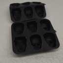 HKNMTT Halloween Silicone Molds for Baking Extra large, 6 Cavities 3D Skull Cake Pizza Pan Molds, Nonstick Halloween Skeleton Mold for Soap Ice 2PCS