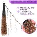 Goddess Locs Crochet Hair 24inch 9 Packs 1B30 Boho Faux Locs Crochet Hair with Curly Ends Pre Looped Bohemian Locs for Women