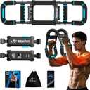 Twister Arm Trainer, Chest Workout Equipment for Men & Women Adjustable 5 Resistance Levels (40-130 lbs), Ergonomic Home Gym Strength Trainer with Anti-Slip Handles & Carry Bag