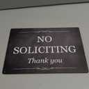 A4 Sign: NO SOLICITING Thank You  3mm Aluminium Composite, UV Printed, Outdoor Use, Easy Mounting with Four Screw Holes