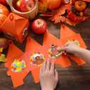 VIHOSE 16 Sets Thanksgiving Turkey Crafts Fall Thanksgiving Tissue Paper Lanterns Craft Kits Bulk Make Your Own Autumn Harvest Party Suncatchers Ornament for Home Fall Theme Party Favors