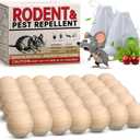 Mouse Repellent 36 Balls, Peppermint Rodent Repellent for Indoor & Outdoor Use, Long-Lasting Safe Mice Deterrent, Natural Effective Moth Balls for Rodent Control for Home, Car & Garden