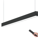 Barrina 4FT LED Linear Light 5568 Remote Series, 45W 4500LM, Black, 2 Pack 2nd-Generation, Seamless Connection, 3000K to 6000K Color Changing, Dimmable Ceiling Shop Light with Remote for Office Garage (Pack of 2)