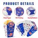 2 x 24Pcs 4th of July Party Popcorn Boxes Patriotic Party Candy Cookie Popcorn Container for Independence Day Theme Party Decorations
