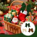 12 Pcs Velvet Christmas Bows 6Inch - Rustic Gift Bows for Wreaths, Tree, Garland Decor and Present Wrapping (Milky White,Brown,Green)