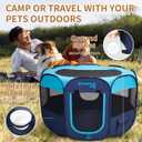 KingCamp Dog Playpen, Portable Foldable Cat Kitten Puppy Tent Crates 29"Pop Up Pet Playpen with Zippered Bottom & Cover for Indoor Outdoor Use (Small, Blue)