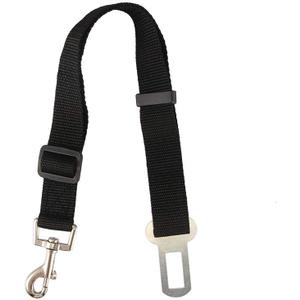 Dog Leash Nylon Adjustable Dogs Pet Safety Car Seat Belt Vehicle Lead Clip 7 Colors Length 70cm (Black)