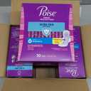 Poise Ultra Thin Incontinence & Postpartum Pads with Wings for Bladder Leaks, 4 Drop Moderate Absorbency, Regular Length, 90 Count