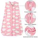 GUNTAIL Baby Sleep Sack 12-18 Months Baby Wearable Blanket 100% Rayon Cotton 2-Way Zipper Toddler Sleeping SackComfy Soft Lightweight TOG 0.3Cloud