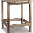 Signature Design by Ashley Sundown Treasure Outdoor Patio HDPE Weather Resistant End Table, Brown (Grey)