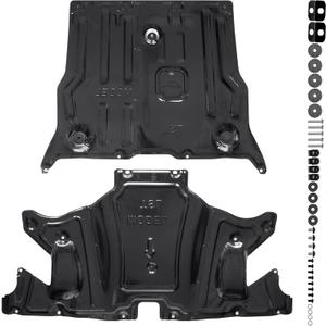 Skid Plate for Tesla Model 3 / Model Y, Front Rear Skid Plate Set Under Engine Guard Cover Splash Shield Cover for Tesla Model 3 2017-2025 / Model Y 2020-2025 Accessories - 2PCS