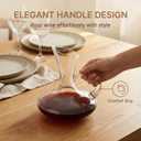Premium Crystal Wine Decanter with Stopper & Ergonomic Handle, Hand Made-790ml, Ultra Clear Lead-Free Glass & Dishwasher Safe, Durable & Stable enhances Wine Aroma & Flavor for your tasting at home.