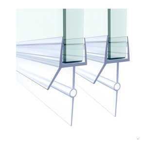 Shower Door Bottom Seal,2 PCS 3/8" X 36" Shower Door Sweep for 3/8 Inch Glass,Frameless Glass Door Seal Strip to Seal 20mm Gap, Stop Shower Leaks and Create a Water Barrier